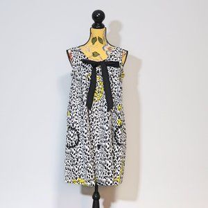 BB Dakota Animal Print Baby Doll Dress Large